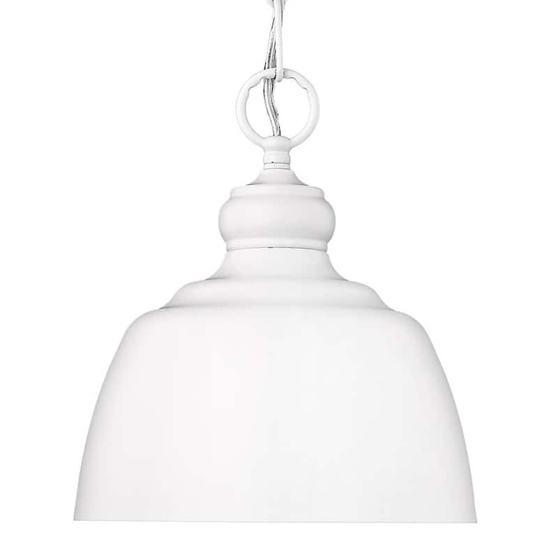 Golden Lighting 0316-M1L Holmes 9" Wide Mini Pendant - Matte White