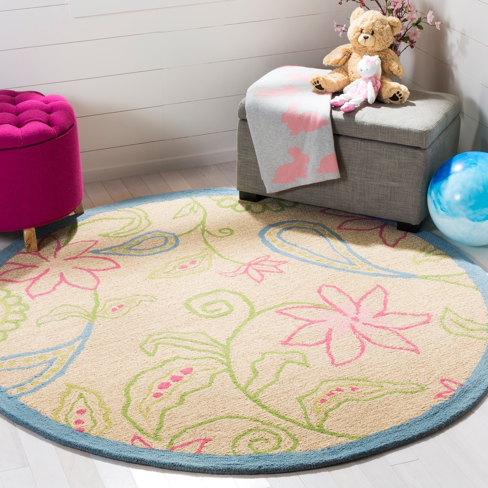 SAFAVIEH Handmade Kids Dayana Floral Wool Rug