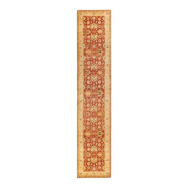 slide 2 of 8, Overton Mogul One-of-a-Kind Hand-Knotted Runner - Orange, 3' 0" x 14' 7" - 3' 0" x 14' 7"