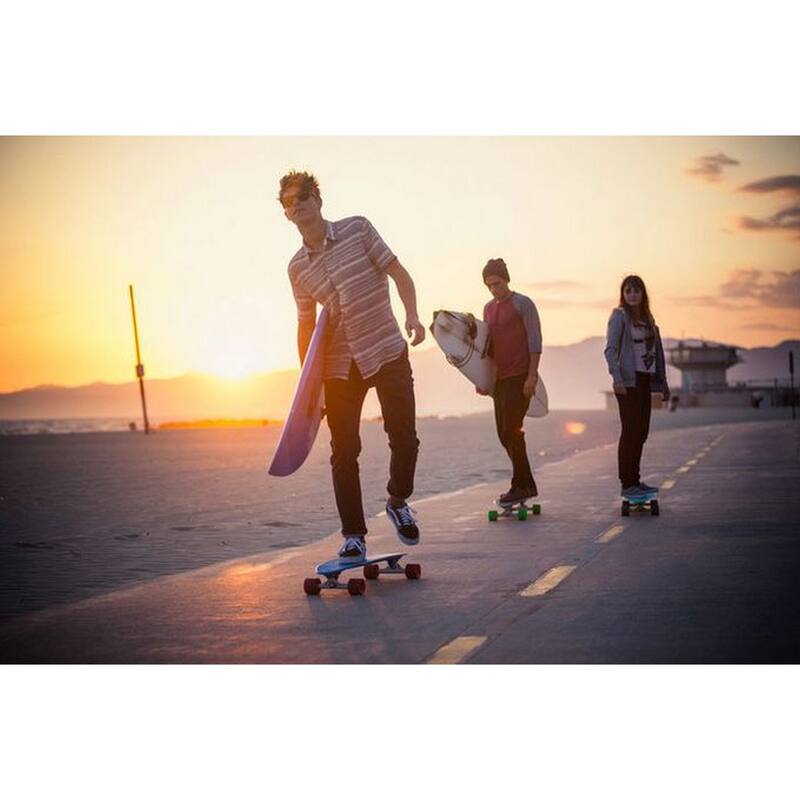 22 Inch Skateboard with LED Light Up PU Wheels And Bendable Deck - 1pc