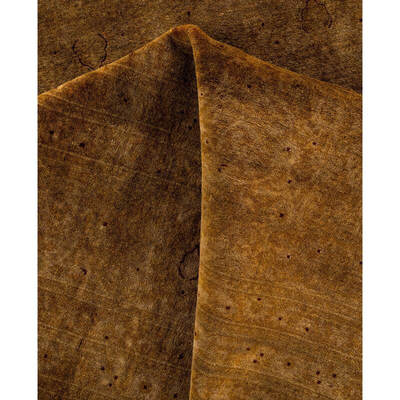 Overdyed One-of-a-Kind Hand-Knotted Area Rug - Gold - 9' 0" x 12' 0"