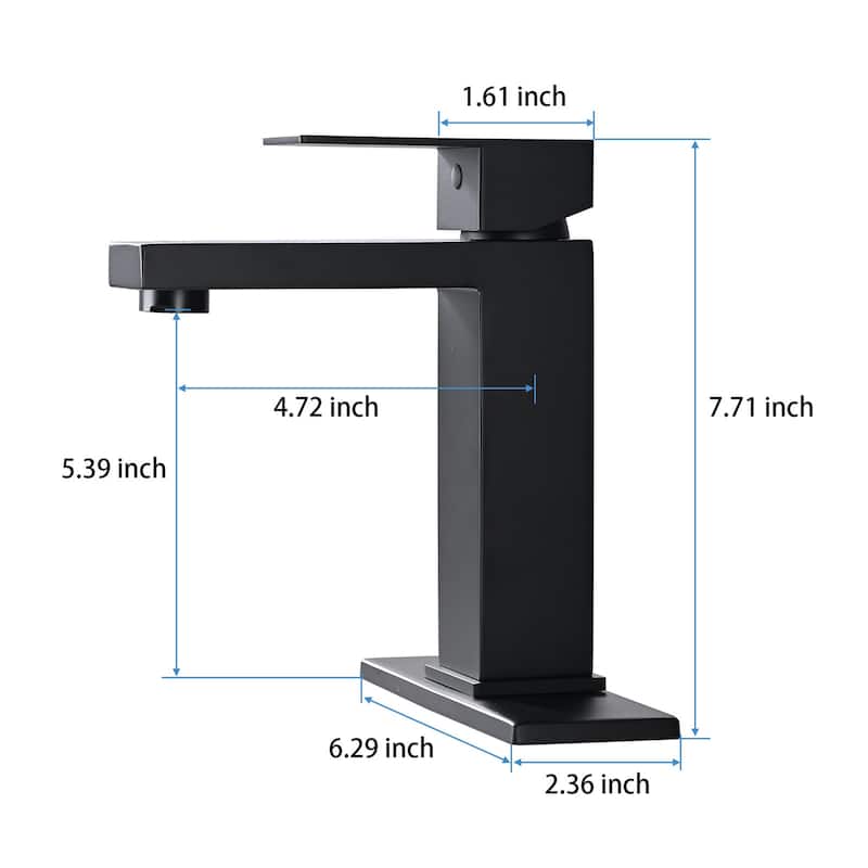 Vanityfair Single Hole Single Handle Bathroom Faucet with Drain Assembly