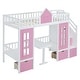 preview thumbnail 20 of 29, Impression & Elegant Twin over Twin Bunk Bed Turn into Upper Bed and Down Desk, Changeable Table, Fun Place For Kids, White