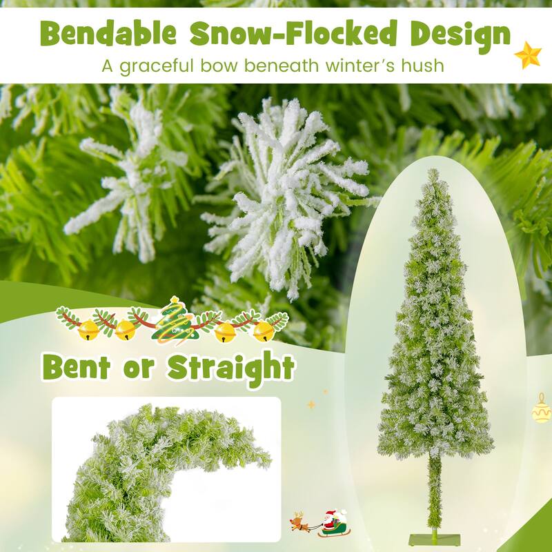 Costway 5/6/7 FT Bendable Christmas Tree with Bendable Top, 290 Branch - See Details