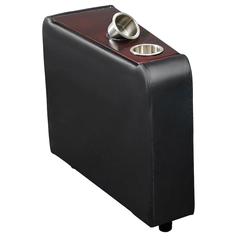 Toohey Upholstered Home Theater Storage Wedge Console Black - 11.5" x 27.75" x 24.25" - Black