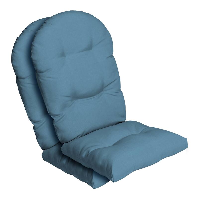 ARDEN Outdoor Plush Modern Tufted Adirondack Cushion, Set of 2, 20 x 18 - French Blue Texture