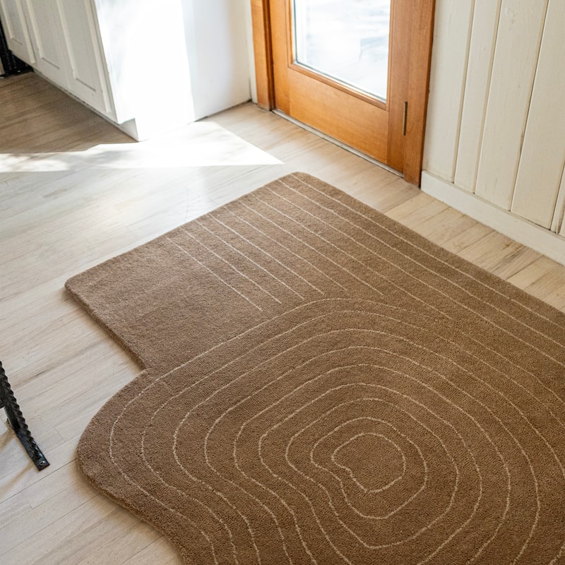 JONATHAN Y Bean Bohemian Abstract Striped Handwoven Wool Area Rug