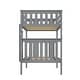 preview thumbnail 21 of 26, Now Furniture Solid Wood Twin Over Twin Bunk Bed with Straight Ladder
