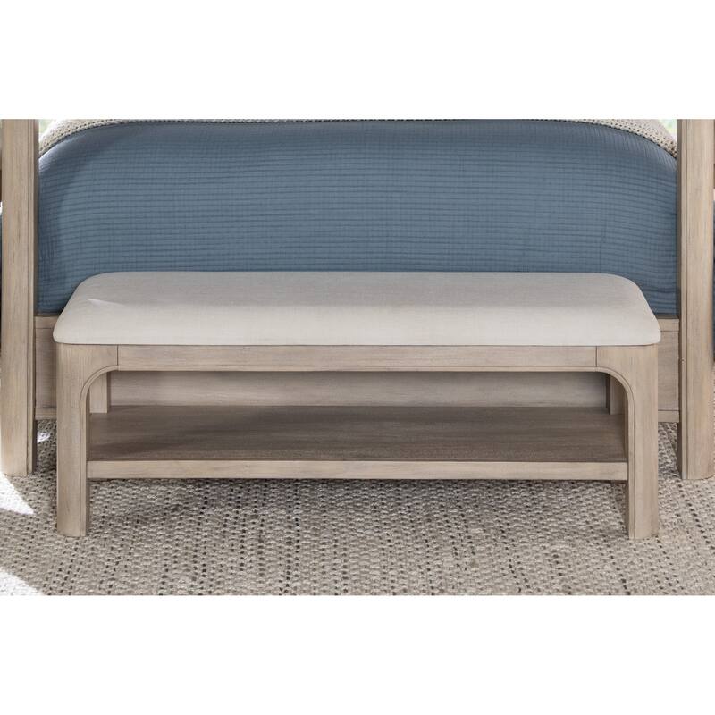 Solano 49-inch Bedroom Bed End Bench Weathered Mango