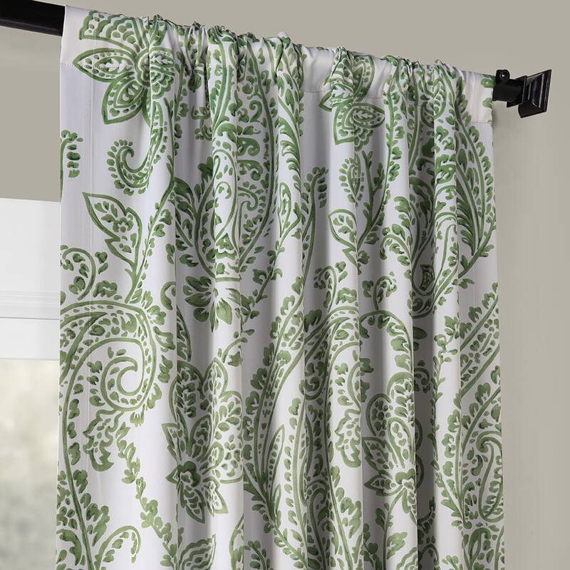 Exclusive Fabrics Tea Time Room Darkening Curtain (2 Panels)