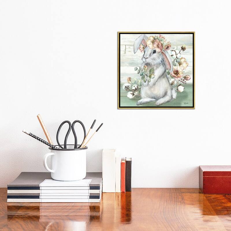 iCanvas "Farmhouse Bunny II" by Tre Sorelle Studios Framed