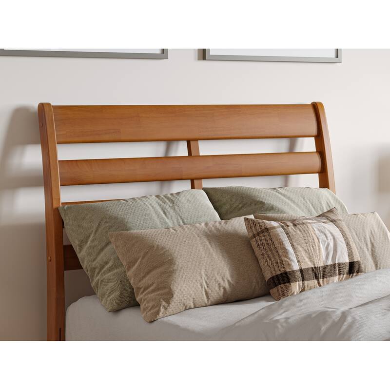 Savannah Solid Wood Headboard with Attachable Charger - Light Toffee - Twin