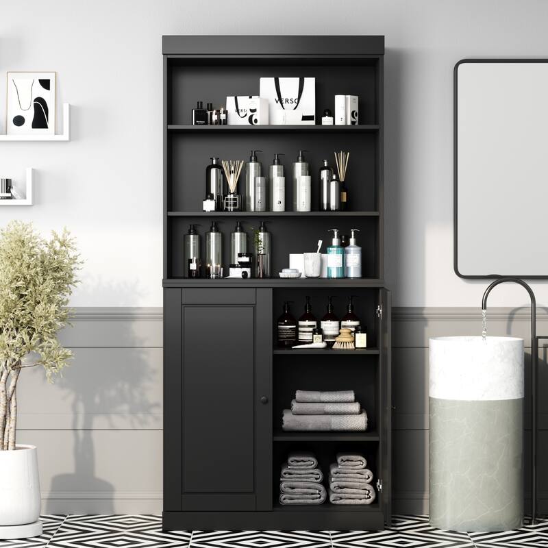 100% Solid Wood 32" Bathroom Cabinet with Optional Doors by Palace Imports