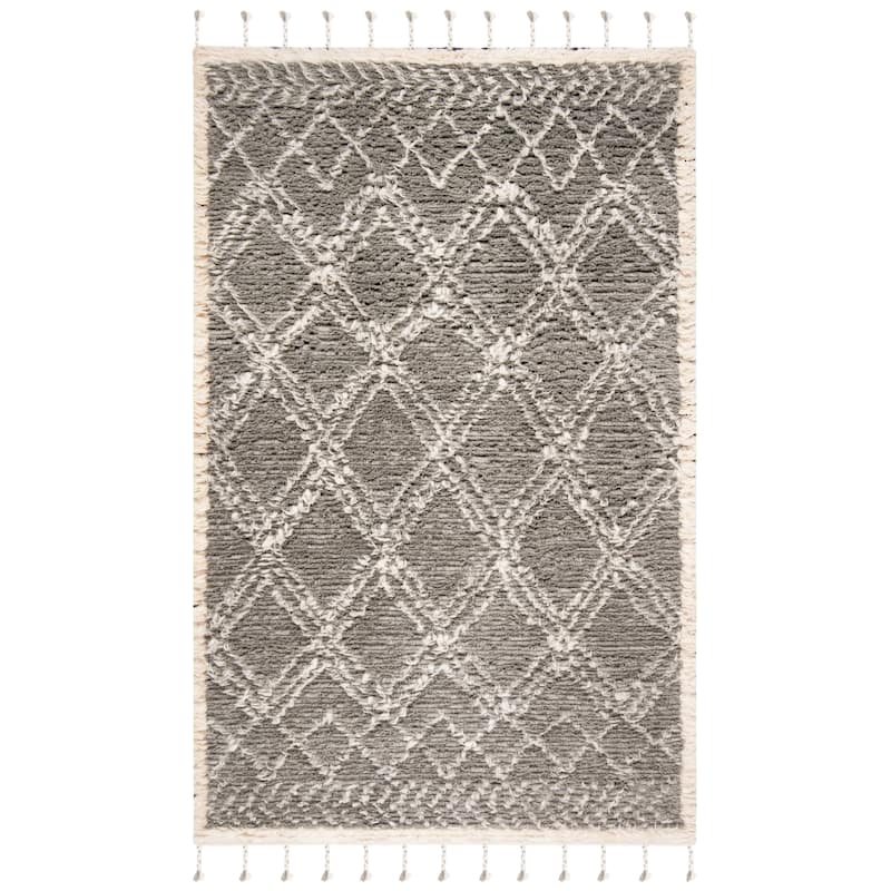 SAFAVIEH Handmade Casablanca Shag Celsa Tribal Wool Rug