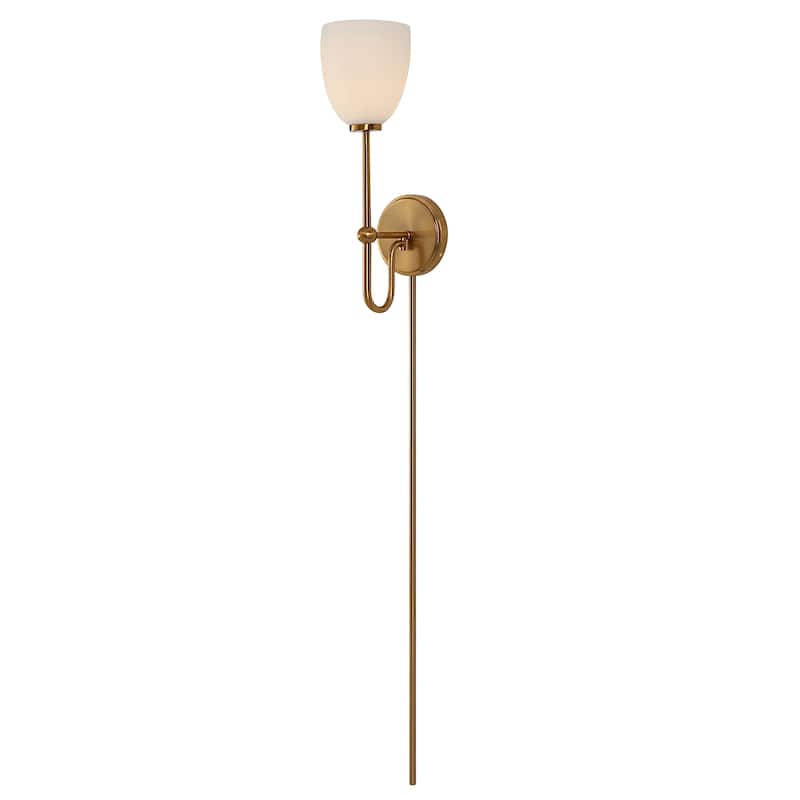 Uttermost Trophy 1 Light Brass Sconce - 5.75"W x 18.25"H x 8"D