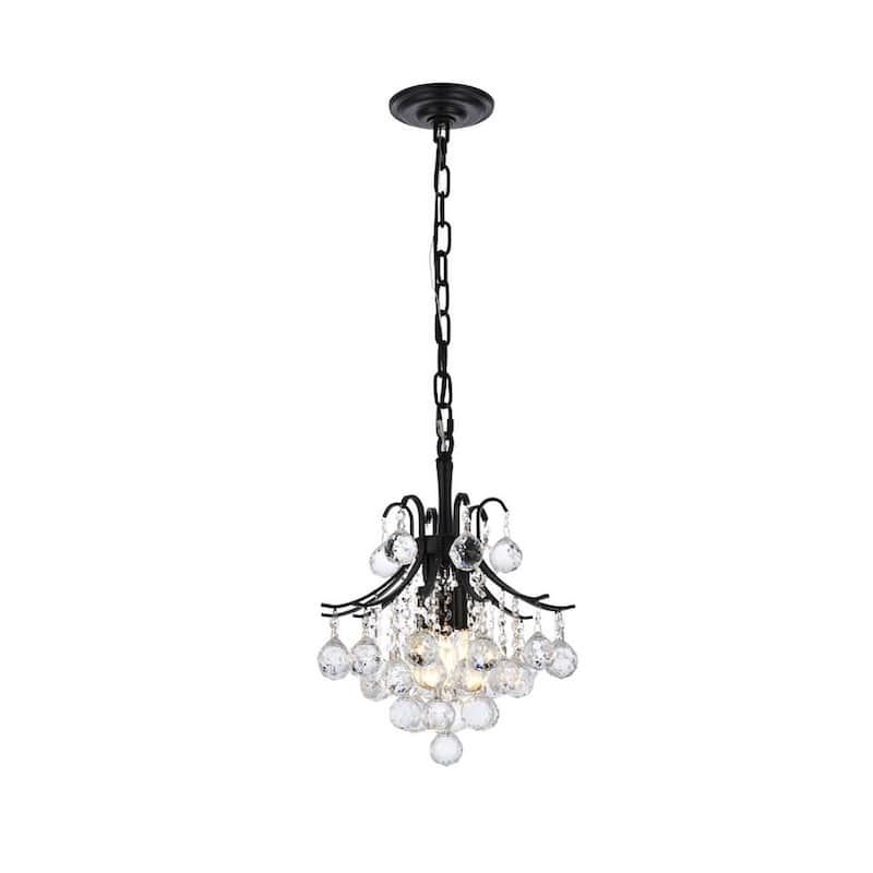 Elegant Lighting V8000D12/RC Toureg 3 Light 12" Wide Crystal Pendant