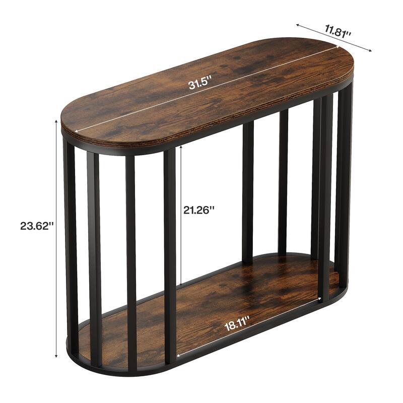 Side Table Nightstand with Shlef, End Table with Storage, Bedside Table for Living Room, Bedroom