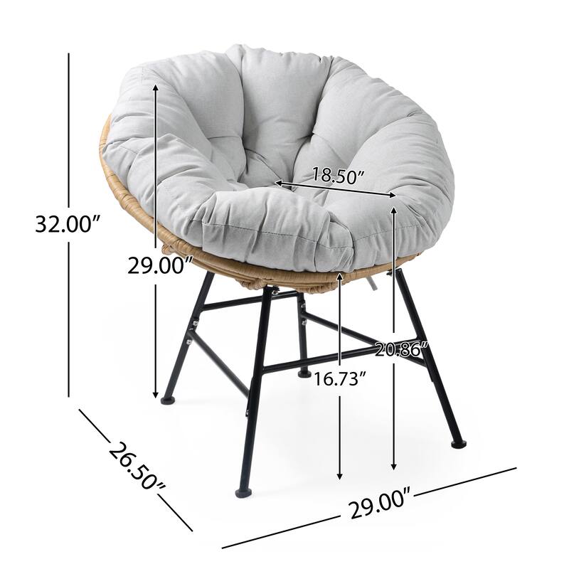 Outdoor Wicker Lounge Chair Set of 2