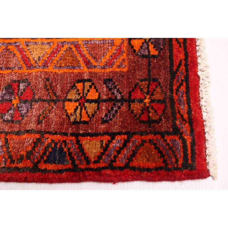 ECARPETGALLERY Hand-knotted Melis Vintage Red Wool Rug - 4'2 x 6'1