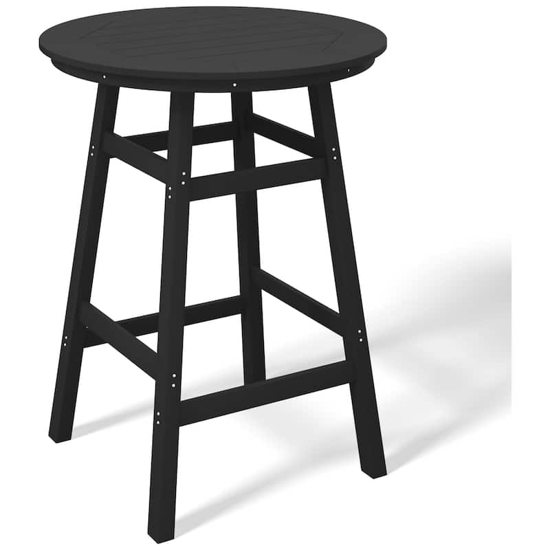 Polytrends Laguna Hdpe All Weather Outdoor Patio 35" Round Bar Table