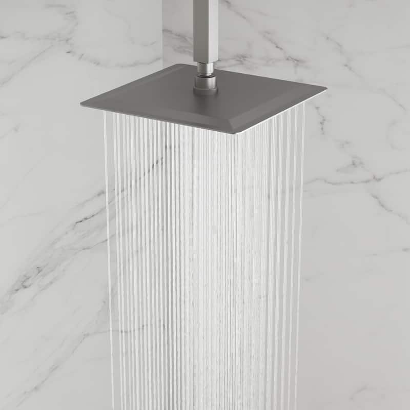 GRANDJOY 10" Rainfall Showerhead Bathroom Shower System Shower Faucets with Anti-Scald Valve