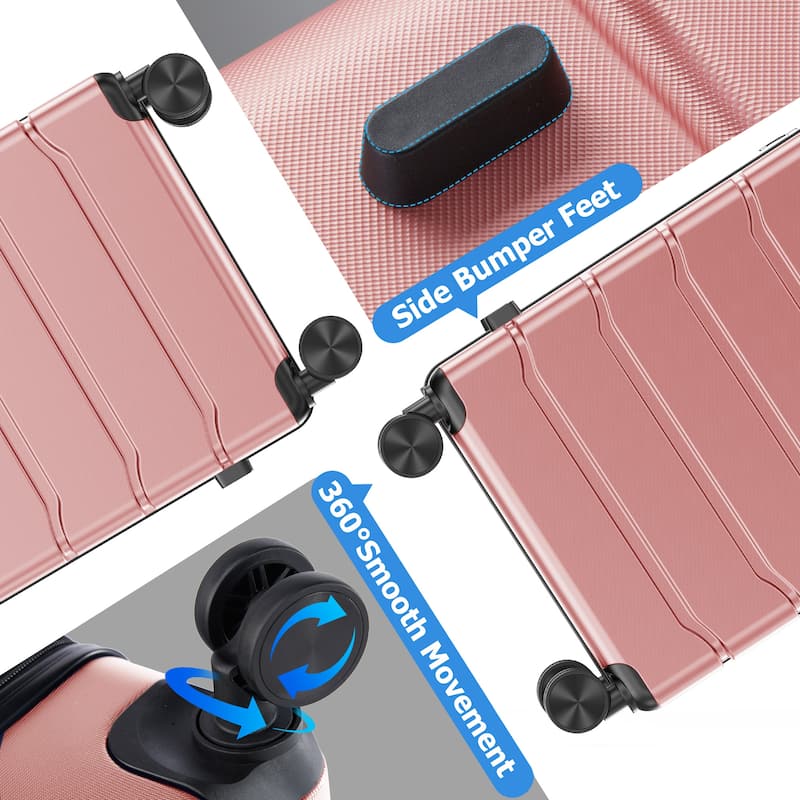Hard Shell ABS, Double Spinner Wheels Lightweight Suitcase TSA Lock