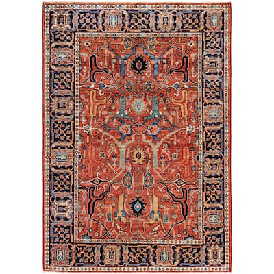 Serapi One-of-a-Kind Hand-Knotted Area Rug - Red - 4' 2" x 5' 11"