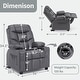 preview thumbnail 26 of 79, MCombo Big Kids Recliner Chair with Cup Holders , Velvet Fabric