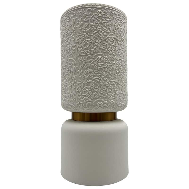 12 Inch Tall Modern Ceramic Flower Vase - White
