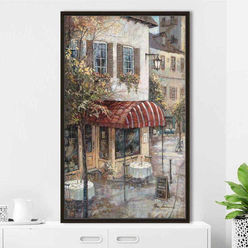 "Coffee House Ambience" by Ruane Manning Print on Floating Canvas