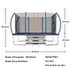 preview thumbnail 3 of 5, Rectangular Trampoline Gauge Galvanized Rust Resistance Steel Construction With Basketball Hoop System Advanced Ladder - Blue