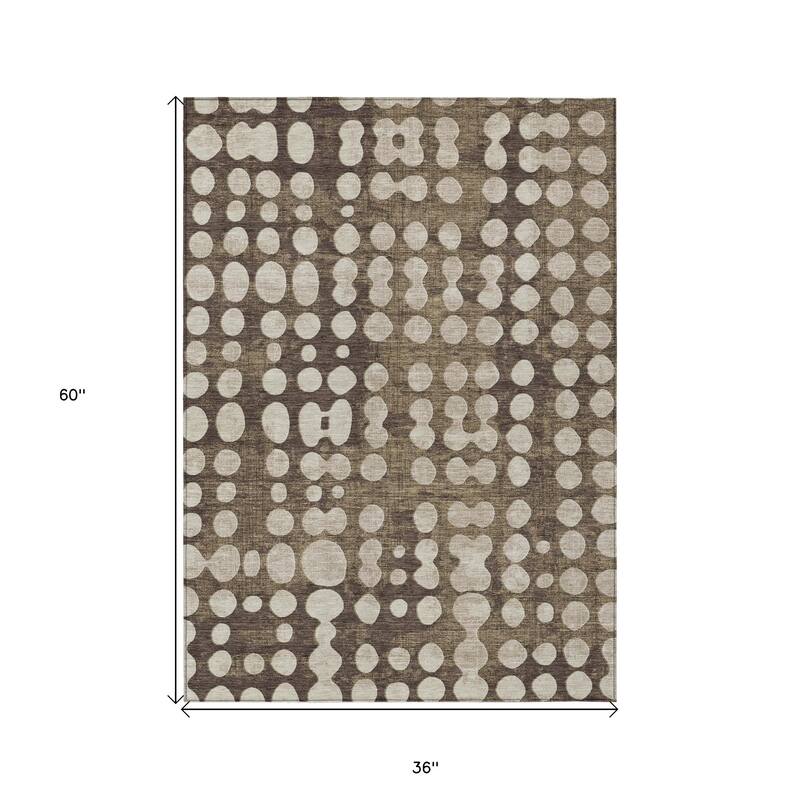 HomeRoots Abstract Transitional Rectangle Outdoor Rug