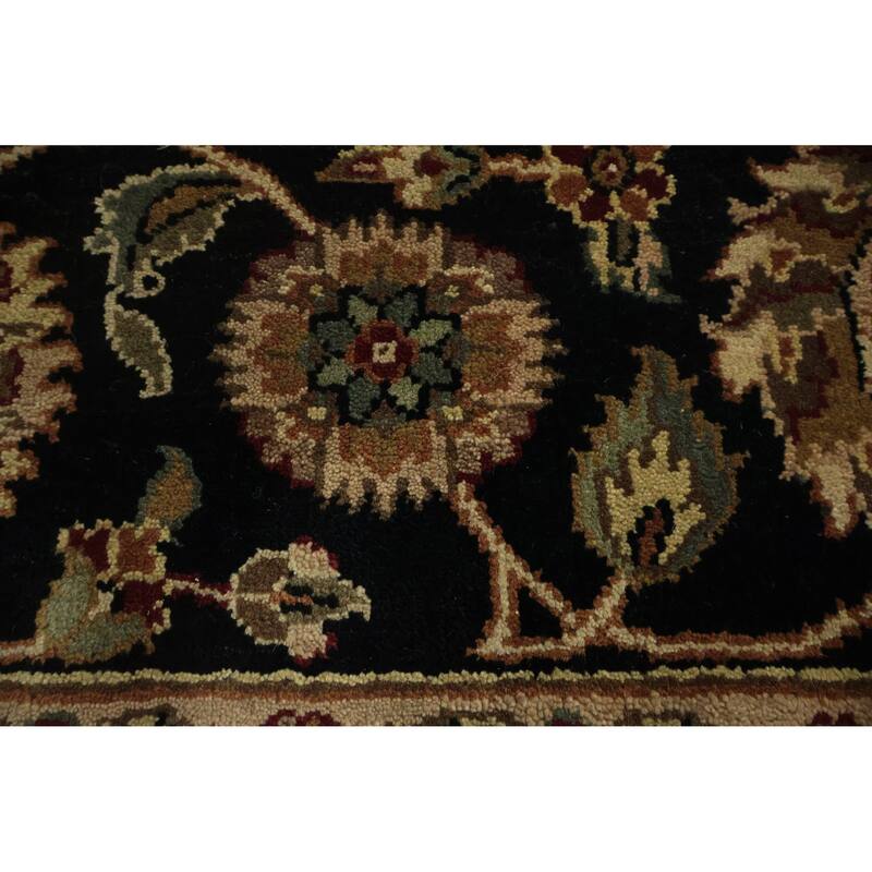 Hand Knotted Oriental 100% Wool Carpet Traditional All-Over Red Agra Area Rug - 7' 10'' X 7' 11''