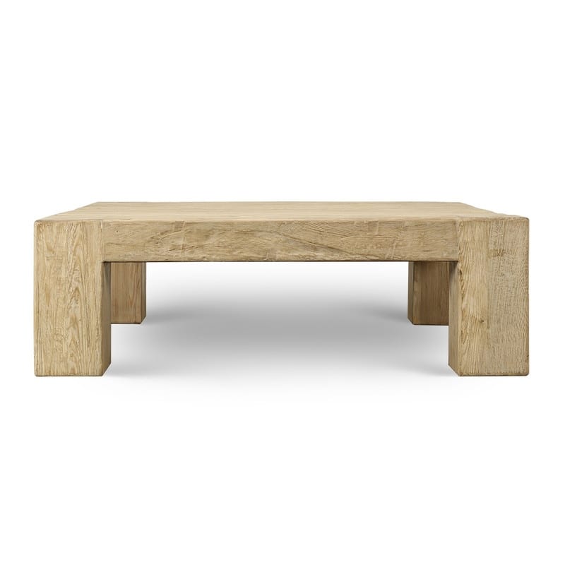 55" Square Ravello Coffee Table Weathered Warm Wood Tone