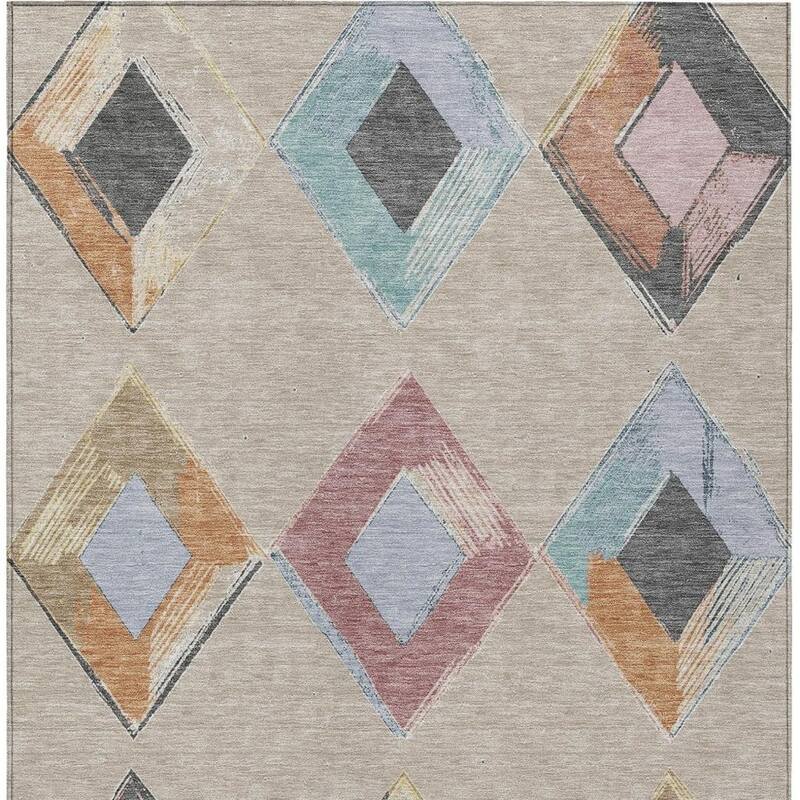 HomeRoots Geometric Transitional Rectangle Outdoor Rug
