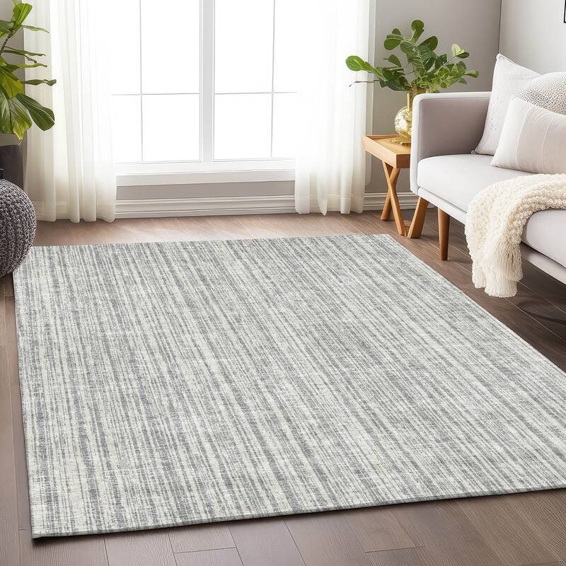 Premium Washable Super Soft Striped Mayfield Rug - Gray - 3' x 5'