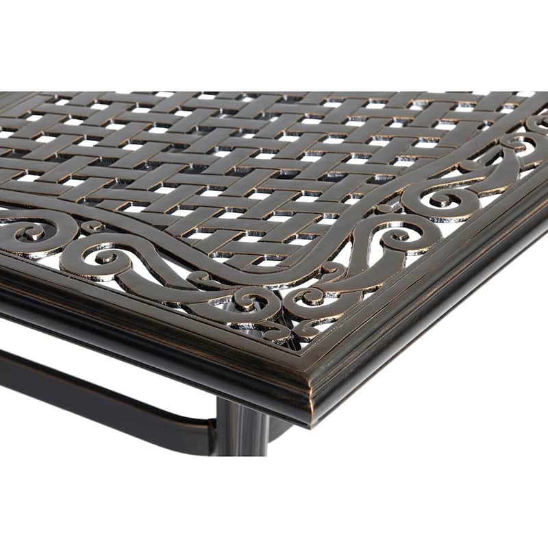 Hanover Outdoor Traditions 9-Piece Dining Set with Eight Swivel Dining Chairs and a Large 84 x 42 in. Dining Table