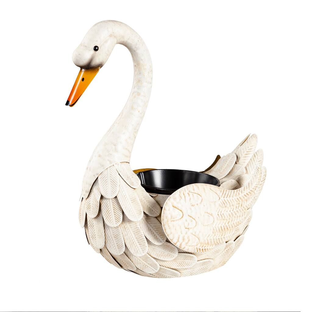 Swan Metal Planter