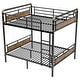 preview thumbnail 52 of 65, Metal Bunk Bed Retro Bed Frame with Ladder and Guardrail, Industrial Detachable Bunkbeds Convertible to 2 Platform Beds Frame
