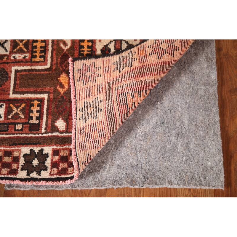 Tribal Qashqai Persian Vintage Area Rug Handmade Wool Carpet - 4'0"x 7'2"