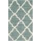preview thumbnail 50 of 162, SAFAVIEH Dallas Shag Giusy Trellis 1.5-inch Thick Rug 3' x 5' - Seafoam/Ivory - Rectangle