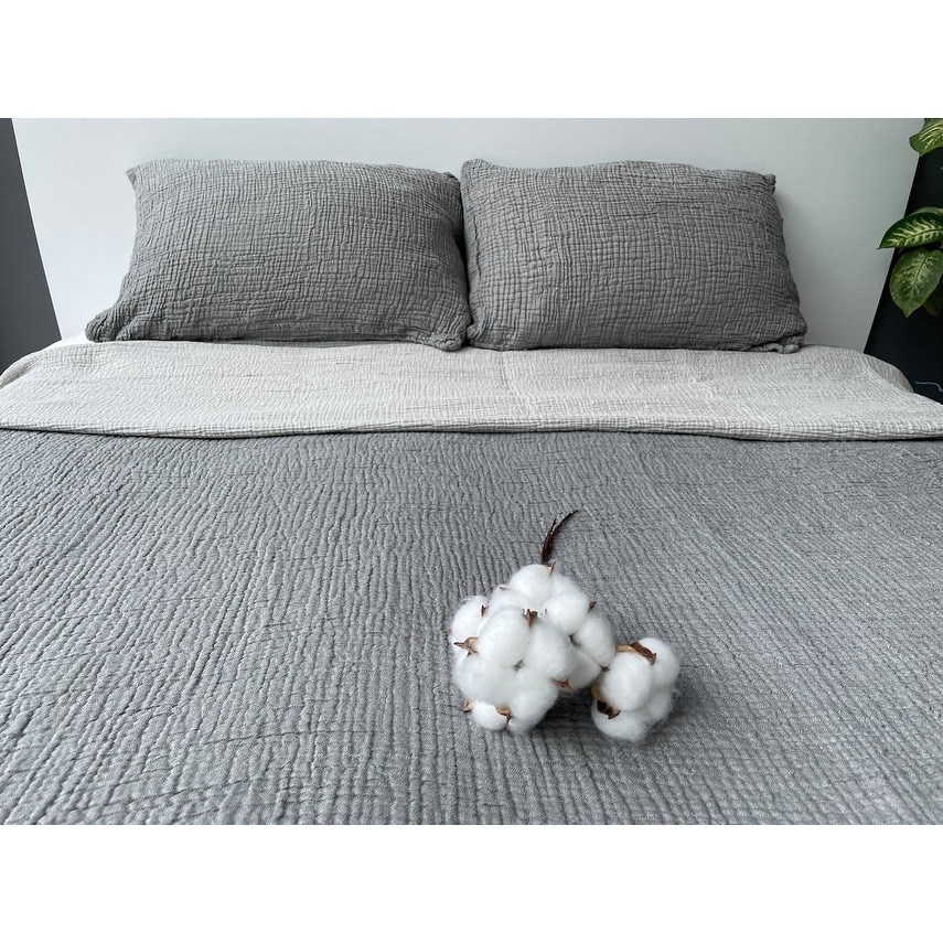Sussexhome Soft Turkish Cotton Muslin Bed Shams, 2 Pieces - Picture 60 of 85
