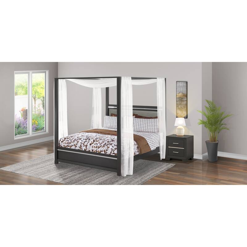 East West Furniture Denali Queen Size Bedroom Set with Upholstered Headboard (Pieces Option)