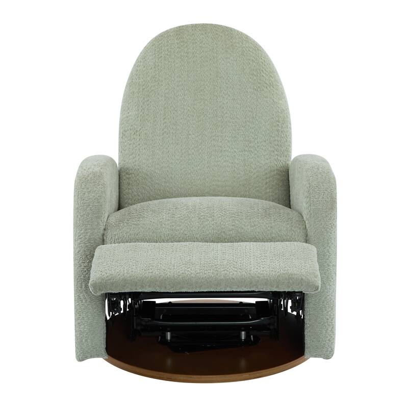 Contemporary Design 360 Swivel Boucle Glider Recliner Chair