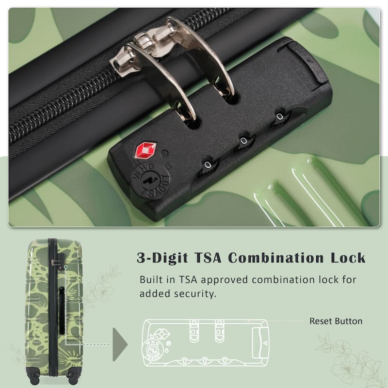 Hardshell Luggage Sets 3 pcs Spinner Suitcase with TSA Lock Lightweight-20"+24"+28" Luggages