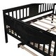 preview thumbnail 73 of 72, Elegant Design Daybed with Trundle Bed, Wooden Sofa Bed for Bedroom Living Room, Wood Platform Bed Frame for Kids Teens Guests