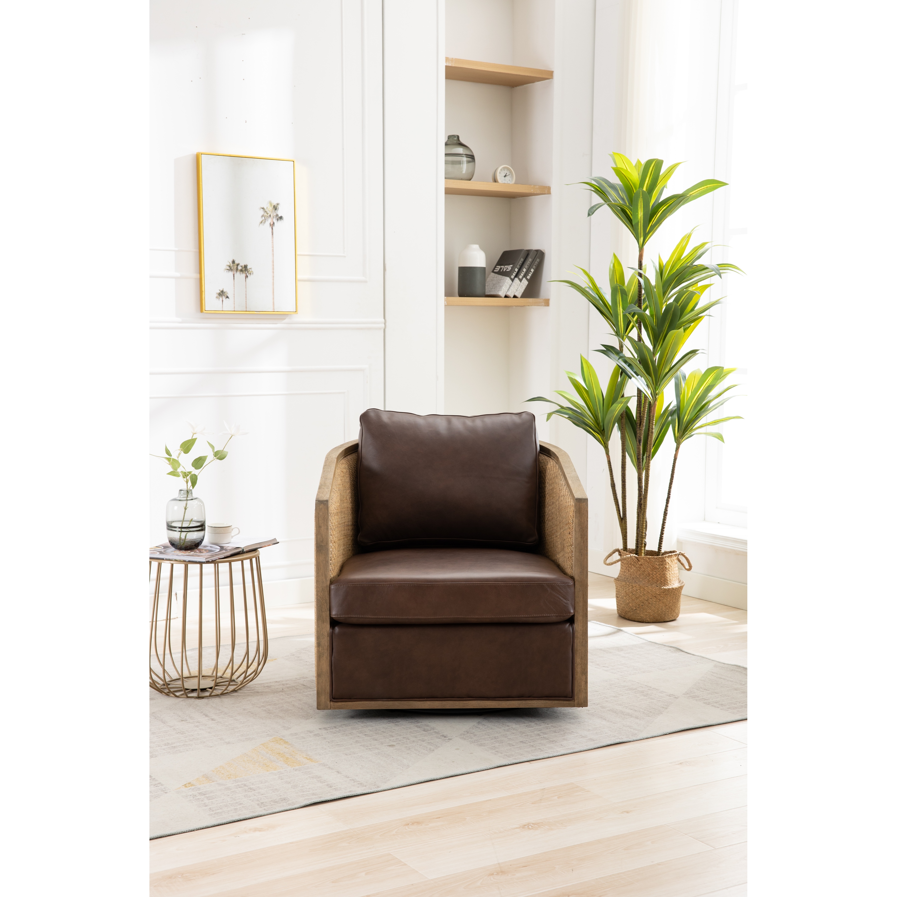 Leather circle chair shop