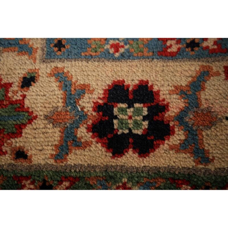 Red Kazak Foyer Rug Handmade Oriental Geometric Wool Carpet - 2'0" x 3'0"