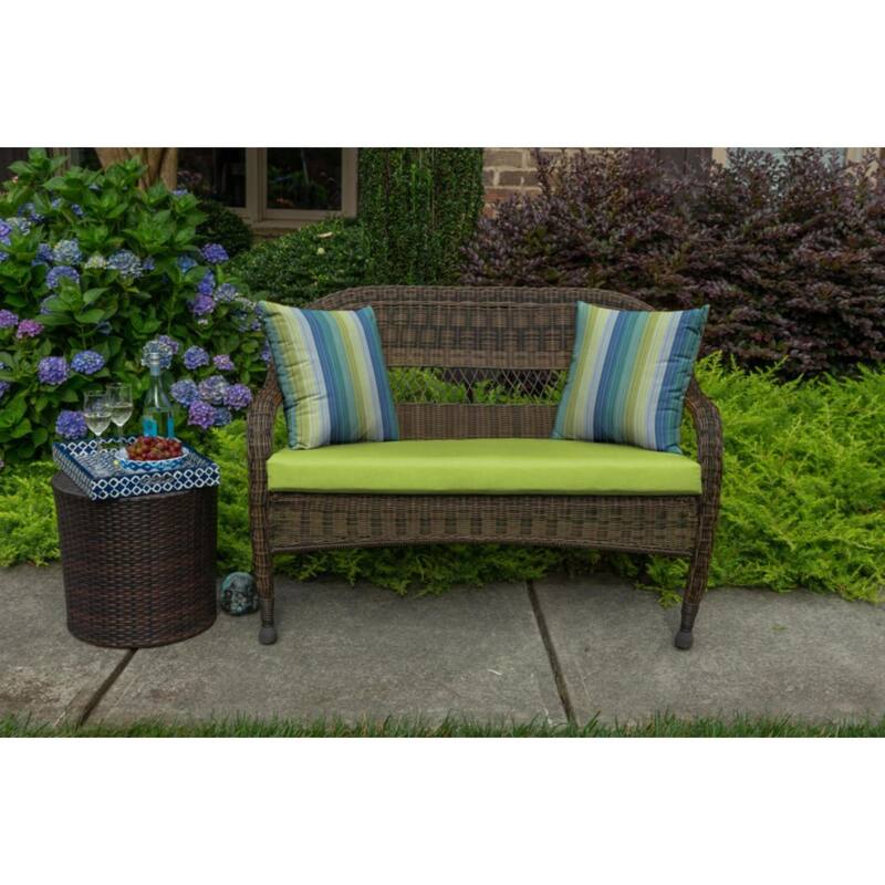 Sunbrella 43.5-inch Solid Color Outdoor Settee Cushion