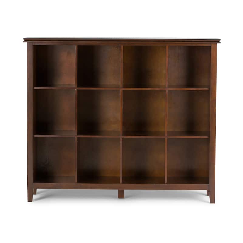 WYNDENHALL Stratford SOLID WOOD 48x57 inch Transitional 12 Cube Storage - 57"w x 15.75"d x 48"h